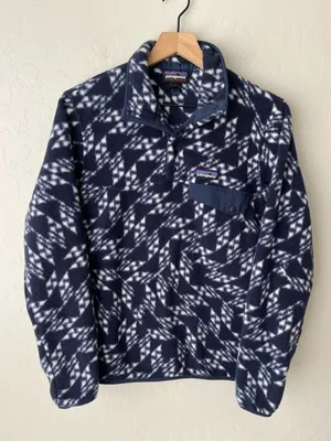Patagonia Synchilla Snap-T Pullover blue pattern unisex fits 4-6 thumbnail 4