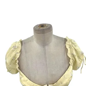 Princess Polly Allyson Corset Top Puff Sleeve Yellow Floral Size US‎ 4 thumbnail 4