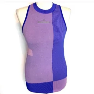 Adidas Stella McCartney seamless tank top‎ Sz M purple blue thumbnail 2
