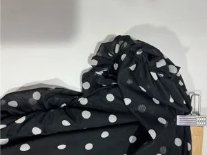 Abercrombie & fitch Off-Shoulder Black and white Polka Dot Mesh Bodysuit size XL thumbnail 3