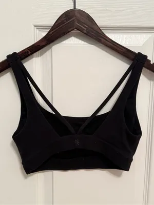 Athleta Exhale Sports Bra in Black thumbnail 3