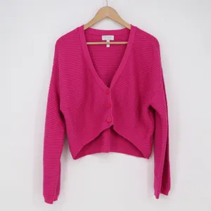 Sofia Jeans Sweater Dress Set Womens XXL 2-Piece Cardigan Pink Ribbed Excellent thumbnail 2
