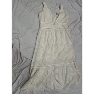 Altar'd State White Eyelet V-Neck Maxi Dress thumbnail 4