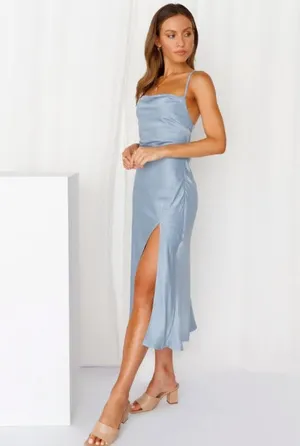 Hello Molly Drinks on Me Midi Dress Blue thumbnail 10