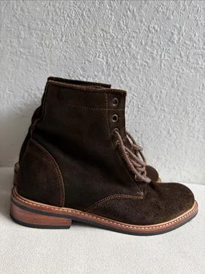 Nisolo Brown Suede Lace-Up Ankle Boots thumbnail 3