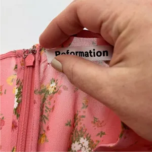 Reformation Mya Dress Floral Zip Back‎ Womens Size 6 Pink Floral NEW *TINY FLAW thumbnail 7