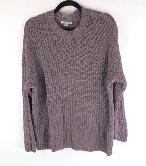 American Eagle Women's Sweater Knitted Long Sleeve Crew Neck Pullover Purple S thumbnail 1