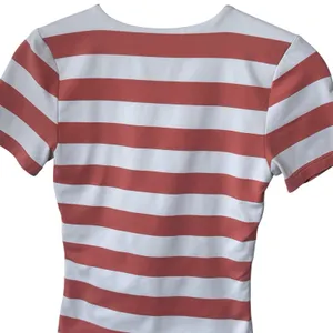 Aritzia Babaton White Pink Striped Short Sleeve Bodysuit‎ Feminine Festival Feminine XS thumbnail 7