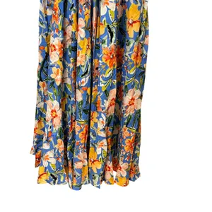 Apparallel Akira Dress Blue Floral Maxi Bell Sleeve S24-621 NWT Womens XS $170 thumbnail 5