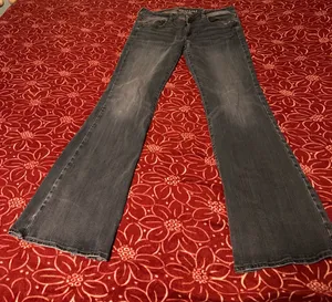 American Eagle Outfitters Kick Boot Jeans Blue Denim Stretch Women's 5-Pocket thumbnail 1