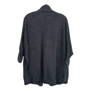 Express Wmn's BW Textured Knit Batwing Open Front Cardigan Shrug‎ Sweater XS/S thumbnail 4