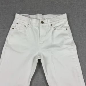 Gap Girlfriend Jeans Womens 25 White Mid Rise Relaxed Ankle Stretch Denim Casual thumbnail 5