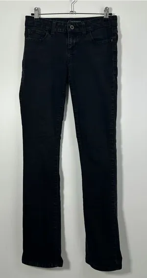 GUESS Starlet Straight Jeans Women’s 27 Black Stretch Denim Mid Rise thumbnail 1