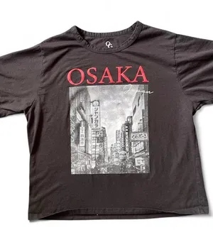 Organic Generation Women's L Black Osaka Japan Streetwear Short Sleeve Tee thumbnail 1