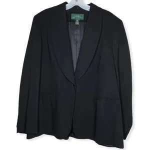 Lauren Ralph Lauren Black Wool‎ Blazer thumbnail 1