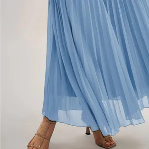 Rihoas Blue Sweetheart Neck Flowy Slip Maxi Dress thumbnail 3