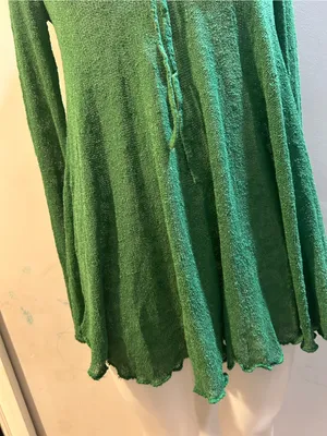 Free People Green Boho V-Neck Long Sleeve Tunic thumbnail 3