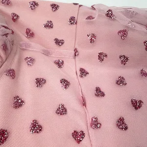 Superdown Fifi Mesh Mini Dress Womens S Pink Heart Coquette Barbiecore Romantic thumbnail 7