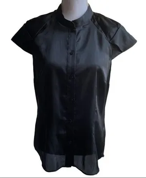 Worthington  Black Button Blouse thumbnail 1