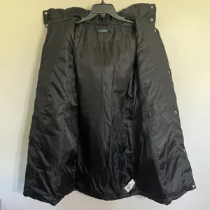 Lauren Ralph Lauren Black Quilted Down Puffer Coat Faux‎ Fur Zip Off Hood Small thumbnail 12