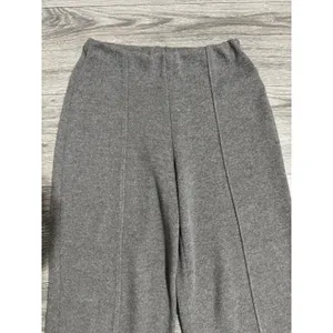 Zara Minimalist Hight Waist Pants‎ Size S Grey Wide Leg Knit Pants Seam Detail thumbnail 10