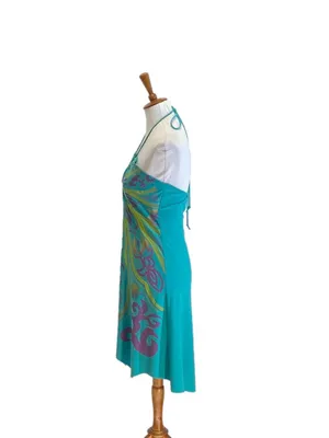 NS!!! Kitty Halter Dress Green Size L Y2K Festival Summer Vacation Lightweight thumbnail 10