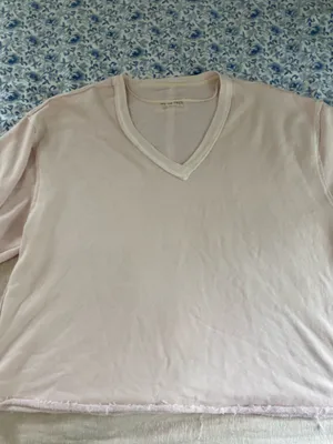 We The Free Venice V Neck Sweatshirt Light Pink S thumbnail 6