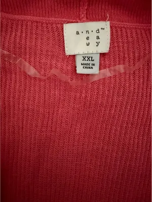 A New Day NEW Women's Cardigan Sweater Size XXL Pink Classic City Chic Coquette thumbnail 3