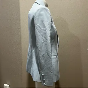 Meshki light  blue button up blazer thumbnail 8