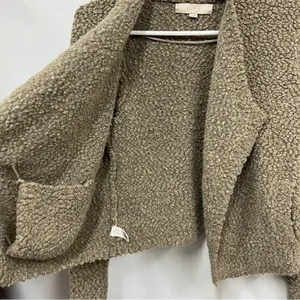 ANN TAYLOR LOFT Open Front s Cardigan wool blend soft Sweater jacket w/pockets thumbnail 6