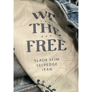 Free‎ People We The Free Slim Shade Selvedge Jeans True Blue Straight Leg 26 thumbnail 10