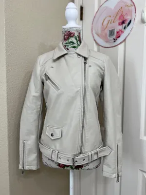 WB Melissa faux leather bicker jacket size Xs thumbnail 2