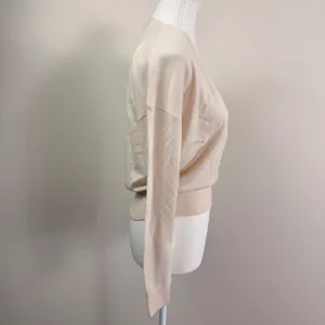 Babaton Jotham Extra Fine Merino Wool Wrap Sweater in Giselle XS NEW thumbnail 2