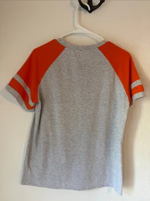Women’s Grey & Orange Raglan Halloween Graphic Tee - "Come, We Fly" Size Ladge thumbnail 8