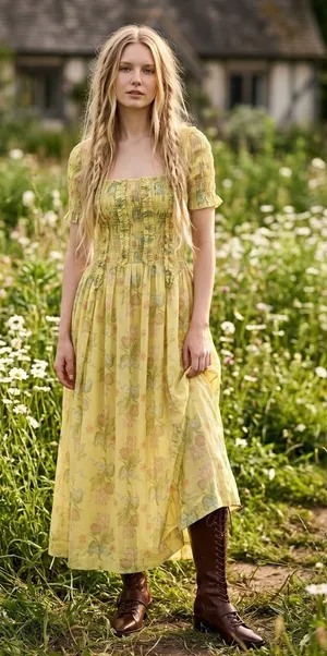 Free People Damson Madder Dainty Ethereal Cottage Raphaela Midi Dress 16 XL thumbnail 1