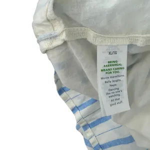Aerie Love Of Linen Stripe Mini Dress Smocked Back Blue White NWT‎ XL thumbnail 14