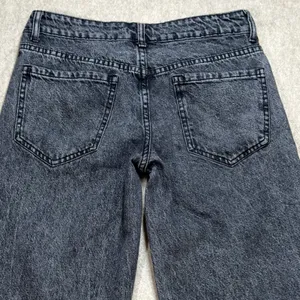 Love Soho Women 4 Gray Acid Wash Y2K Grunge Wide Leg Low Rise Skater Girl Jeans thumbnail 6