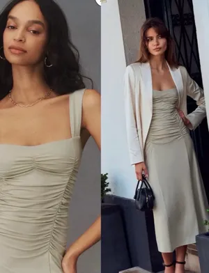 Reformation Suvi Knit Midi Dress Size XS thumbnail 3