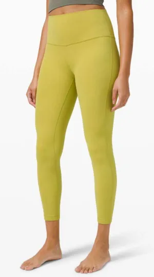 Lululemon Align‎ Pant 25" Nulu Leggings W5CTCS Yellow Pear Athletic Yoga Size 2 thumbnail 1