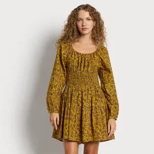 NWT SAM EDELMAN LORA MINI DRESS IN GOLDEN SPRIG -OLIVE OIL Small thumbnail 2
