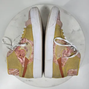 Nike Zoom Blazer Premium SB Womens 5.5 Sanded Gold Paisley Patchwork High Top thumbnail 6
