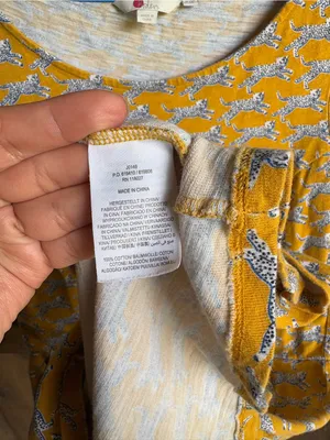 Boden Mustard Yellow Cheetah Animal Print Cotton Dress thumbnail 5