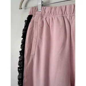 Teddy Fresh Pink Black Lace Jogger Sweatpants Women’s Size Small thumbnail 4