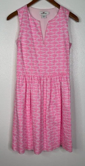 Vineyard Vines Hot Pink Fish Print Sundress‎ Size 2 thumbnail 1