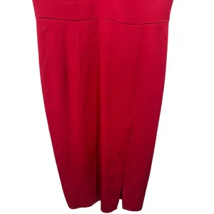 NWT Nanette Lepore Women's Scarlet Red Lace Up V-Neck Satin Sheath Dress Size 4 thumbnail 11