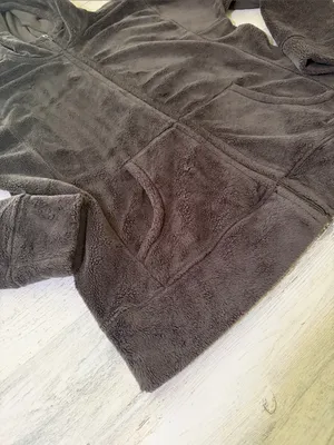 Patagonia Chocolate Brown Plush Fleece Hooded Jacket Size Large thumbnail 2