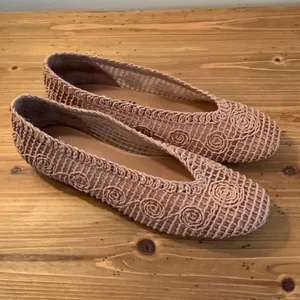 Bibi Lou Macramé Ballet‎ Flats size 37 Tan thumbnail 2