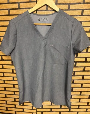 Figs gray technical collection scrub top size small thumbnail 1