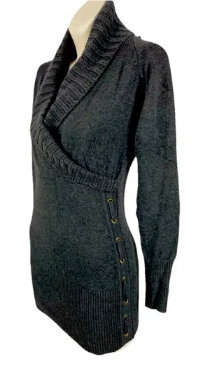 Cache Wool‎ Blend Pullover Sweater – Gray, Size M thumbnail 1