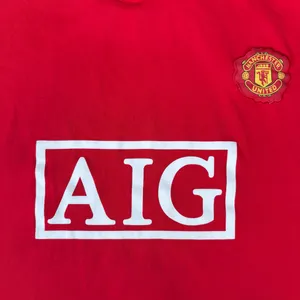 Vintage Manchester United Red Soccer Futbol 2007/09 Home Jersey T-shirt thumbnail 3
